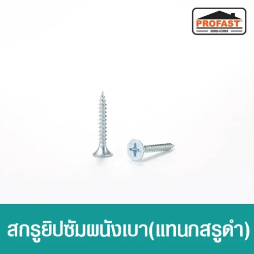สกรูซุปเปอร์ดรายวอลล์ สกรูยิงแผ่นยิปซั่ม เกลียวยึดแน่น หัวสกรูจม